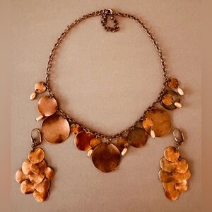 Disc Necklace and Earring Set